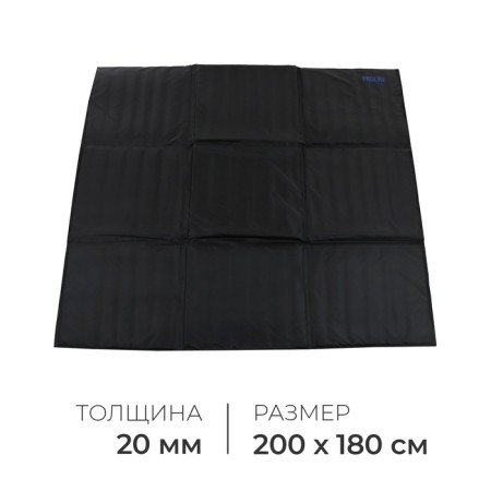Пол для палатки, 200х180х2 см, цвет чёрный