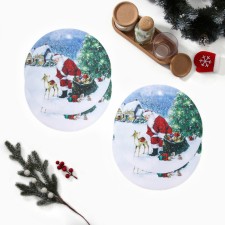 A set of napkins on the Christmas evening table 30x30cm-4pcs, 100% p/e, oxford 420 g/m2