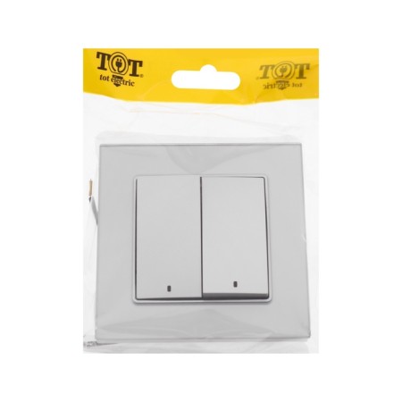 TOT GLOSSY GLASS, 10 A, 2 keys, backlight, hidden, glass, silver-5