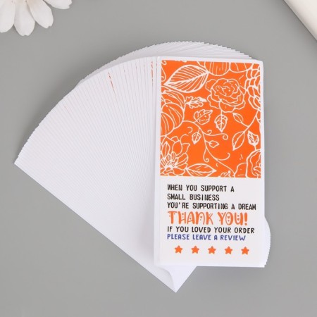 Stick Paper Gratitude "rose with leaves" set of 50 pcs 10x5 cm