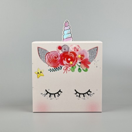 Gift folding box, packaging, “unicorn”, 15 x 15 x 8 cm-1
