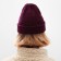 Women's hat minku, burgundy color, rr 56-58