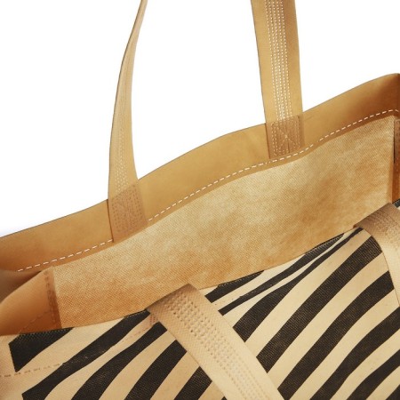 Shoper (package) "Geometry", 42x10x30 cm, without lining, beige-6