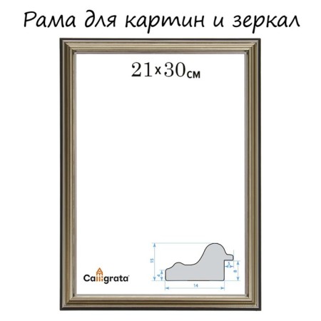 Frame for paintings (mirrors) 21 x 30 x 2.0 cm, plastic, calligrata plv, silver