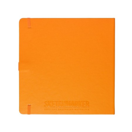 Sketchmarker sketchbook, 200 x 200 mm, 80 sheets, solid boumvinyl cover, orange, block 140 g/m2-3