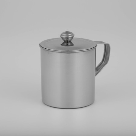 The stainless steel mug “India” “Tarun”, 500 ml, 12 × 9 × 11 cm, with a lid-1