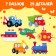 Maxi-puzzles in the metal box “Blue Tractor. Funny transport ", 7 puzzles