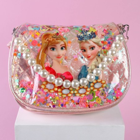 Children's bag on the valve, 6x12x16 cm, adjustable belt, pink mix-1