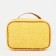 Cosmetic bag on lightning, with a lodge, yellow color