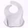 Bibslate for feeding silicone with pocket, gray color