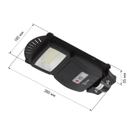 Console lamp era on a sunny battery with a motion sensor -ip65, 20W, 400lm, 5000k, black-9