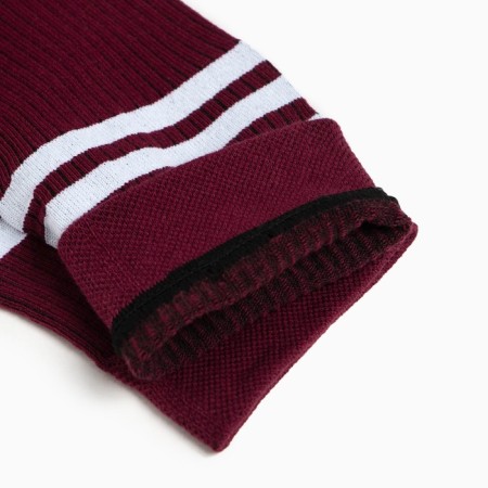 Socks "stripes", burgundy color, size 23-25 ​​(37-40)-3