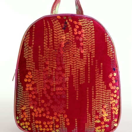 Children's backpack, 20*9*23, lightning departure, sparkles, pink-4