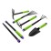 A set of garden tools, 7 items: 2 rakes, looser, a moth, a spatula, 2 lengthening rods, length 40 cm