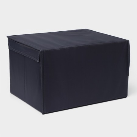 Stelly box for storage with a lid LadOM, 40 × 30 × 25 cm, black color-4