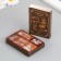 Printing wood, rubber "flow of flowers" set 6 pcs 9.6x6.6x1.6 cm