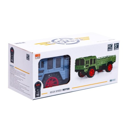 Radio -controlled truck "Military", 1; 20, works from batteries, mix-6