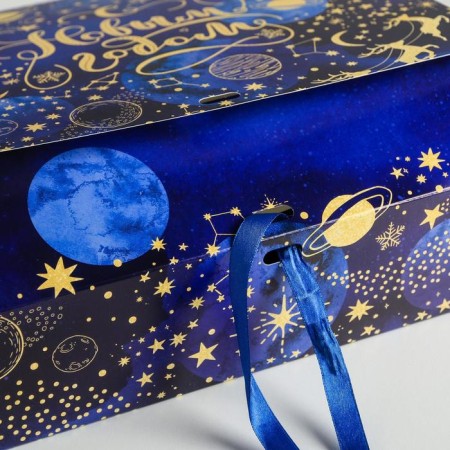 Folding Gift Box "Cell and Cozy", 31 x 24.5 x 9 cm, New Year-4