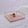 Organizer for storage "Pink RipPles", glass, 1 section, 20 × 20 × 5 cm, transparent/copper/pink color