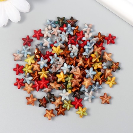 Beads for creativity plastic "Vintage. Volumetric stars" mix set 15 grams 0.4x0.9x0.9 cm