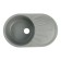Sin for a kitchen made of stone Zein 110/Q8, 730 x 450 mm, oval, overflow, dark gray color