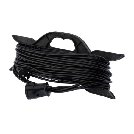Extension cord on the Proconnect frame PVS 2x0.75, 30 m, b/s, 6 a, 1300 watts, IP20, black (made in Ros
