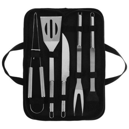 Maclay barbecue set: fork, tongs, spatula, knife, brush, 38.5 cm-3