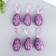 Decor Easter suspension "Strip egg" set 6 pcs mix 6x4 cm