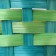 Wicker basket, 20.3 x 20.3 x 9.5/33 cm, green, bamboo