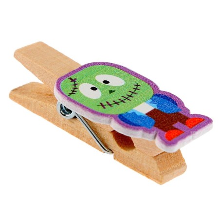 Decorative clothespins with a rope for the suspension "Monster" set 10 pcs., 1.5 × 12 × 14 cm-5
