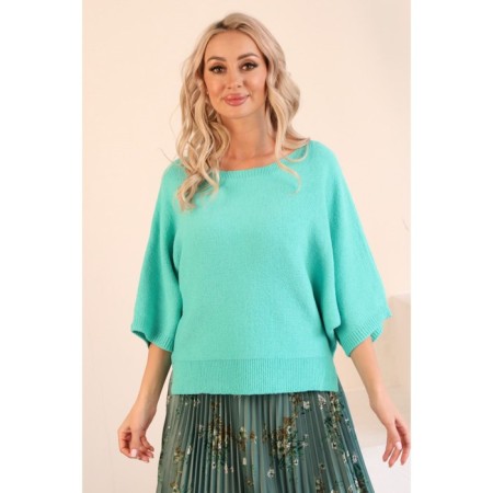 Female jumper, size 42, turquoise color-10
