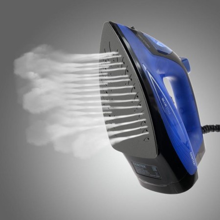 Iron CENTEK CT-2360, 1600 W, anti-stick sole, 200 ml, black-blue-4