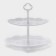 Ovalno-Ovalnaya Farrier “Vivien”, 2 tiers, 25.5 × 17.5/30 × 21.5 cm, white color