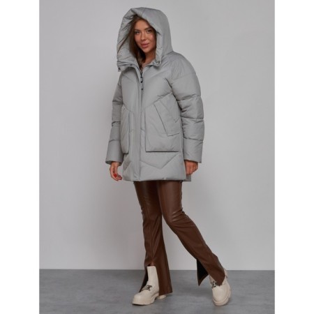 Winter jacket, size 54, light gray color-6