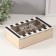 Casket tree with divisions "Roof a house with hearts" Black with white 23x15x7 cm