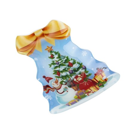 Glass Serving shares “Christmas tree with a bow. Winter Tale ", 21 × 16 cm-1