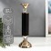 Summary Metal for 1 candle "Column with crystals" black with gold 36x12x12 cm
