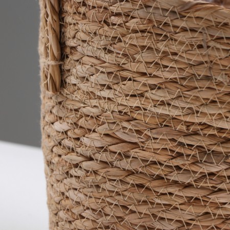 Kashpo wicker "safari" with handles, 21.5x21.5x18.8 cm, natural-3