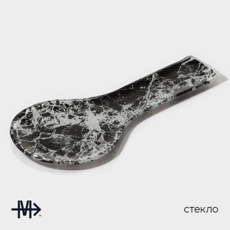 Standing under a spoon Magistro "Marble", 24 × 11 × 1 cm, black color-1