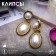 Clips "Circle with Oval" with setting, color black gold