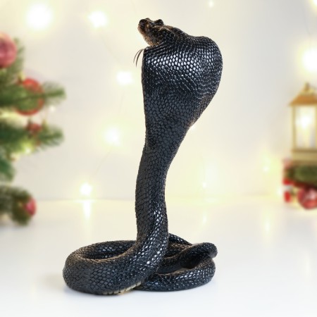 Figure "Snake of a cobra with an open mouth" Color, 20x18x35cm-3