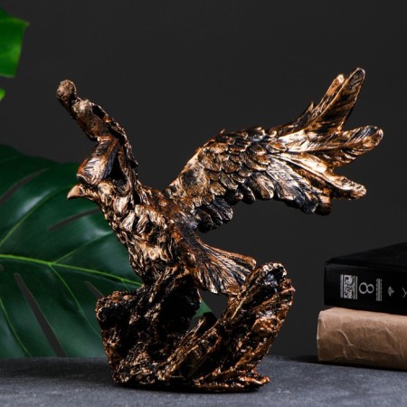 Standing for a bottle "Eagle on take -off" Bronze, 23x30x18cm-3