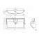 Fabia 800 sink, white color