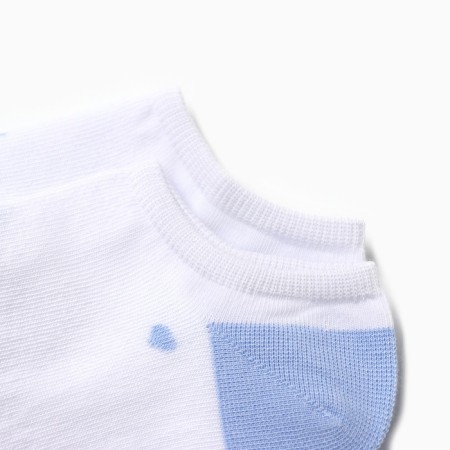 Women's socks shortened "cat", white/blue color, rr 23-25-1
