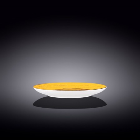 The plate round Wilmax England Spiral, D = 20 cm, yellow color-1