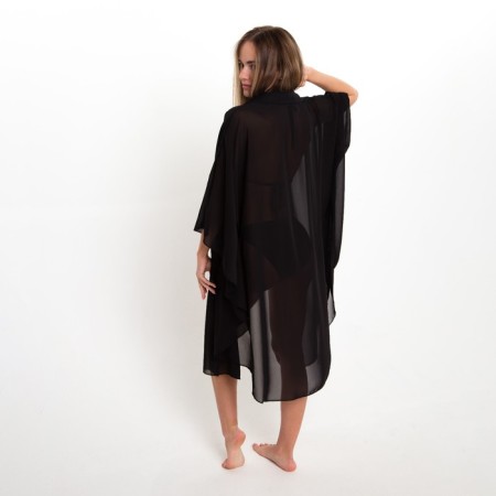 Tunic beach female, black color, size 48-6