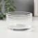 Glass of Glass for 1 candle "crumpled circle" transparent 8.8x8.8x5 cm