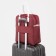 Board Road on a zipper, an outer pocket, a suitcase holder, burgundy/white color