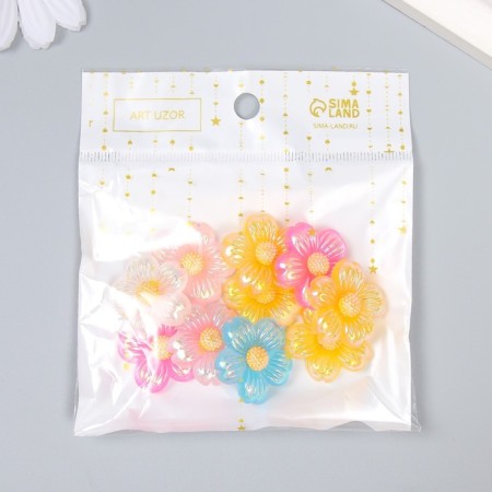 Decor for creativity Plastic "Purvalum Flower" mix d = 2.5 cm-3