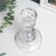 Glass of glass per 1 candle "smooth lines" transparent 20x11x11 cm